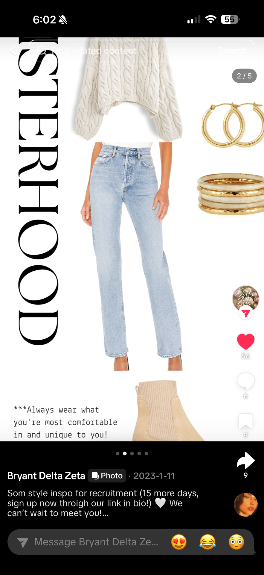 Delta Zeta TikTok — Sisterhood style inspo for recruitment