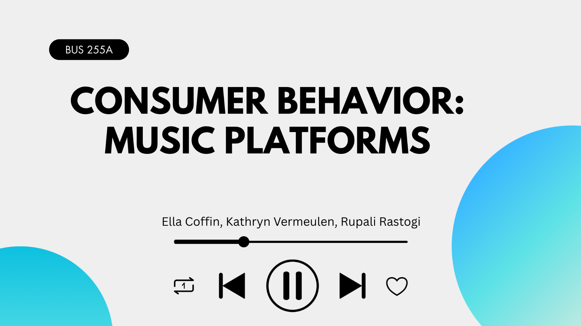 Consumer Behavior: Music Platforms — title slide